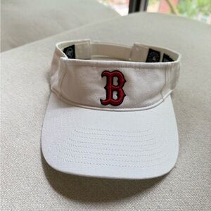 Women’s White Boston Hat with Red Red Sox Logo